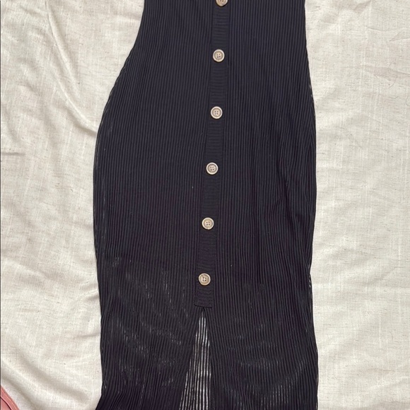 Express Black Ribbed Dress - Picture 6 of 6